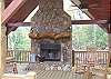 Warm yourself by the woodburning fireplace in the Outside Pavillion while you enjoy nature at it's best.