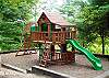 Your kids wil not let you get the car parked before they are ready to hit the playgound area provided at the cabin.  Sit back on the screened porch and relax while they play for hours on this playset.