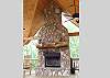 This woodburning, Tennessee fieldstone Fireplace is the focal point of the Outdoor Pavilion.