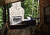 ENJOY A WARM WOODBURNING FIRE IN THE OUTDOOR FIREPLACE OR COOK YOUR FAVORITE MEAL ON THE GAS GRILL LOCATED ON THE DECK.