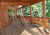 Enjoy the magnificent view and rock your cares away from the front deck of the cabin.
