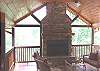 Enjoy the nice cool evenings around the wood burning outdoor fireplace on the screened deck.