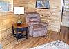 Relax in the loft area in the recliner with your laptop and the wireless internet access provided.