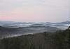Enjoy a beautiful view above the fog on a cool crisp morning from the decks of the cabin.