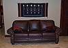 This beautiful leather sofa also provides extra sleeping for your family. The Sleeper Sofa located in the family room next to the pool table.