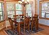 Dining Room provides seating for 6.