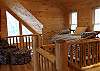 King Size Day Bed in the Loft Area of the Cabin provides extra sleeping room.