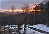 Another view of the rising sun from the cabin.