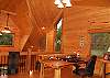 If you want to bring your lap top you can enjoy the desk provided in the loft upstairs.  The wireless internet will work anywhere you are in the cabin.