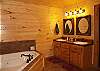 The master bath also offers double sinks in the vanity.