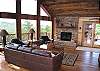 Enjoy the window of the mountains from the living room area which is centered aroung the gas burning fireplace.