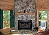 Cherry Log Cabin / Bungalow rental - Interior Photo - FIREPLACE
