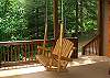 Enjoy a cool crips evening from the porch swing located on the lower deck next to the Hot Tub.