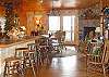 We call this the Great Room because you will make great family memories as you enjoy rocking by the Fire or while you share family stories as you dine with your family and friends during your stay at Southern Star.