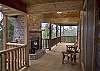 Woodburning Fireplace on the Covered Deck will provide you hours of enjoyment with your family.