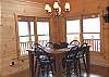The Dining Table provides seating for 6 and there are 2 additional bar stools for extra seating for your family to enjoy their meals