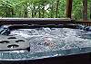 The 5 person Hot Tub has many jets to relax and soak your cares away.