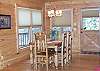 Dining Table with seating for 6. There are 2 bar stools for extra seating also.