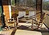 Screened  in area provides area for sitting and relaxing  with adjacent  6 Person Hot Tub