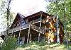 From the front of the cabin you have a long range mountain view
