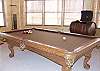 Enjoy a game of pool in the game room area with Wet Bar, Fireplace, and Flat Screen TV.