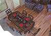 View of this beautiful dining table from the loft.
