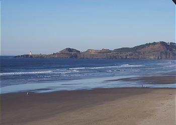 Looking North To Yaquina Lighthouse