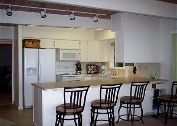 Looking into the kitchen