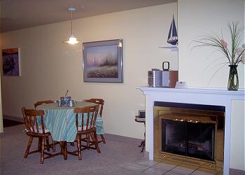 Fireplace and Dining