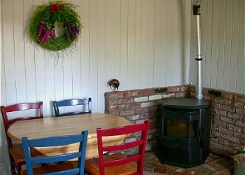 Dining Area and Pellet Stove
