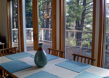 Dining Room with Forest and Ocean Views