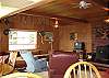 Beach Bungalow Living Room + Wood Stove