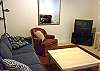 Downstairs Family Room + TV + Queen Sleeper Sofa