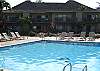The big, heated pool is tiled with Hawaiian "honu" (turtles) on the bottom.  Lae Nani 114 is the condo on the bottom left in this photo.