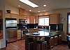 Granite countertops and stainless steel appliances
