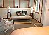 Futon from Queen Bed. An accordian door separates queen bed from futon.