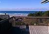 View of beach from deck