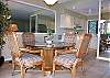 Comfortable dining happens right here or you could set up your laptop and access the WiFi.