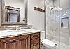 En-suite bathroom for lower level king bedroom - Breck Escape Breckenridge Vacation Rental  
