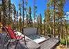 Relax in the private hot tub after a chilly day - Breck Escape Breckenridge Vacation Rental  