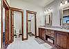 This shared bathroom also has a separate closed off space with shower/tub combo and toilet - Breck Escape Breckenridge Vacation Rental  