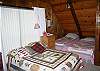 Loft area is a full, 2 singles and mattress pad with a half bath.