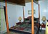 Queen size bed with full bathroom.  Bathroom has sunken tub and show stall.
TV in this bedroom.
