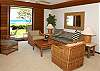 Living room with the ocean just outside