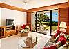 The living room and view