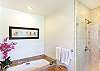 Master bath with granite tub and walk in shower