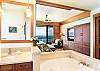 The master bath with ocean view tub