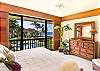 The master bedroom and ocean view