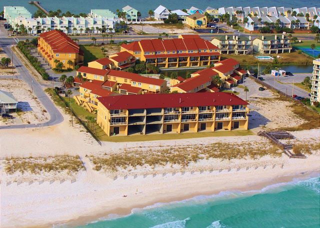 Regency Cabanas complex. C3 is in the small set of buildings on the left behind the gulf front buildings.
