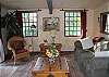 Queen Sleeper Sofa and Curtains make this a convertible 5th bedroom